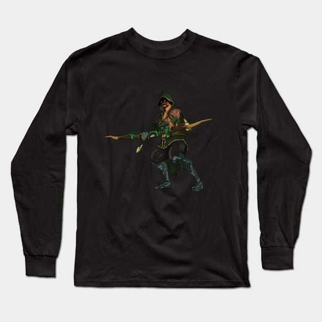 Hanzo x Green Arrow Long Sleeve T-Shirt by freezethecomedian